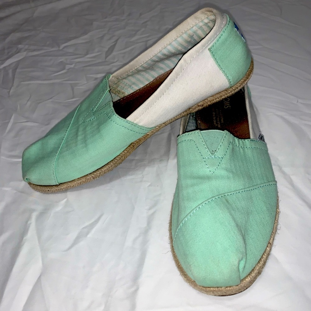 Toms Mint Slip on 8.5